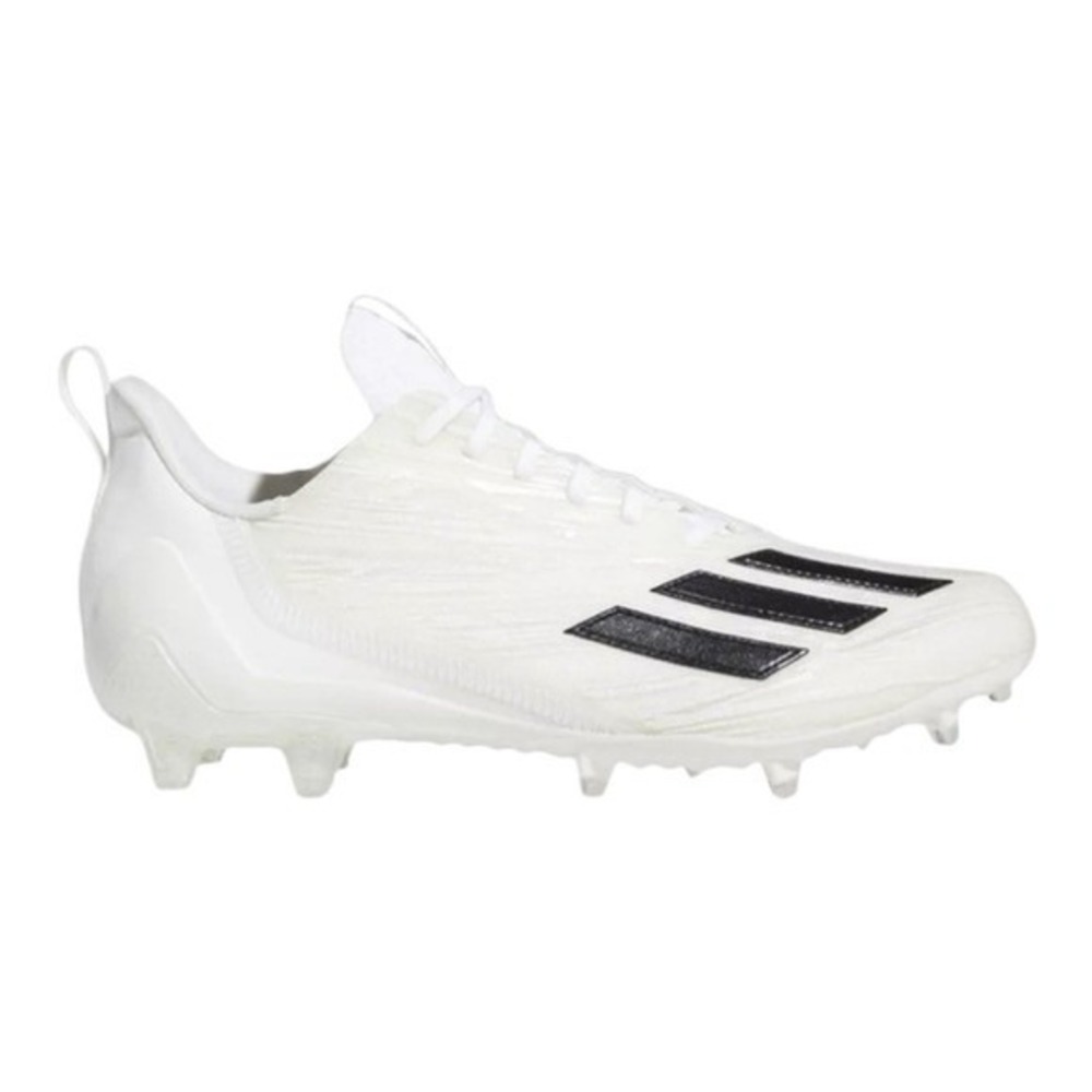 Adidas Adizero Football Cleats White Black 3 Stripe Athletic‎ Shoes Size 13